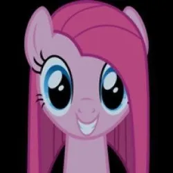 Size: 300x300 | Tagged: safe, artist:afishonlegs, derpibooru import, pinkie pie, pony, party of one, black background, female, g4, image, jpeg, looking at you, pinkamena diane pie, simple background, smiling, solo
