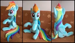 Size: 1846x1050 | Tagged: safe, artist:littlefairyswonders, derpibooru import, rainbow dash, pony, image, irl, photo, plushie, png, solo