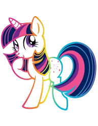Size: 1583x2048 | Tagged: safe, derpibooru import, official, twilight sparkle, pony, unicorn, cute, female, g4, horn, image, mare, png, rainbow outlines, raised hoof, simple background, smiling, solo, stock vector, transparent background, unicorn twilight, vector, zazzle