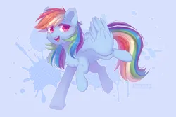 Size: 1772x1181 | Tagged: safe, artist:floweryoutoday, artist:solnuh, derpibooru import, rainbow dash, pegasus, pony, cheek fluff, chest fluff, ear fluff, female, g4, image, leg fluff, looking at you, mare, open mouth, open smile, png, smiling, smiling at you, solo, wing fluff, wings