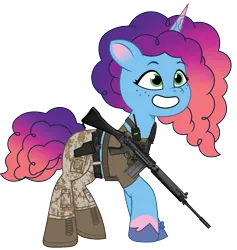 Size: 1059x1118 | Tagged: safe, artist:edy_january, artist:prixy05, derpibooru import, edit, vector edit, pony, unicorn, g5, my little pony: tell your tale, armor, battle rifle, belt, body armor, boots, clothes, combat knife, delta forces, equipment, fal, fn fal, gears, gun, handgun, horn, image, knife, military, military pants, military pony, military uniform, misty brightdawn, p220, pistol, png, radio, rifle, shoes, simple background, soldier, soldier pony, solo, special forces, tactical vest, transparent background, uniform, us army, vector, vest, weapon