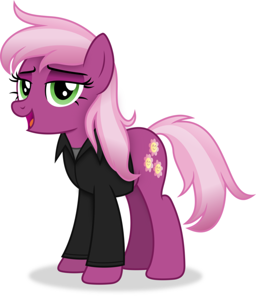 Size: 4344x5016 | Tagged: safe, artist:anime-equestria, derpibooru import, cheerilee, earth pony, pony, absurd resolution, alternate hairstyle, alternate tailstyle, clothes, female, g4, image, mare, open mouth, png, shirt, simple background, smiling, solo, tail, transparent background, vector