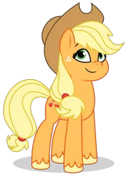 Size: 3000x4139 | Tagged: safe, artist:keronianniroro, derpibooru import, applejack, earth pony, pony, g5, my little pony: tell your tale, applejack's hat, cowboy hat, female, g4, g4 to g5, generation leap, hat, image, mare, png, redesign, simple background, solo, transparent background, vector