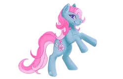 Size: 1980x1280 | Tagged: safe, artist:movie95, derpibooru import, minty, earth pony, pony, g3, female, heart, heart eyes, image, looking at you, mare, png, rearing, signature, simple background, smiling, solo, tail, transparent background, wingding eyes