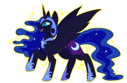 Size: 877x577 | Tagged: safe, artist:movie95, derpibooru import, nightmare moon, alicorn, pony, armor, female, g4, helmet, hoof shoes, horn, image, mare, open mouth, open smile, png, princess shoes, sharp teeth, signature, simple background, smiling, solo, spread wings, tail, teeth, transparent background, wings