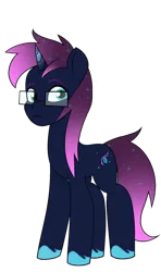 Size: 2128x3600 | Tagged: safe, artist:ramixe dash, derpibooru import, oc, oc:osiris eclipse, unofficial characters only, pony, unicorn, g5, my little pony: tell your tale, glasses, horn, image, male, png, simple background, stallion, transparent background