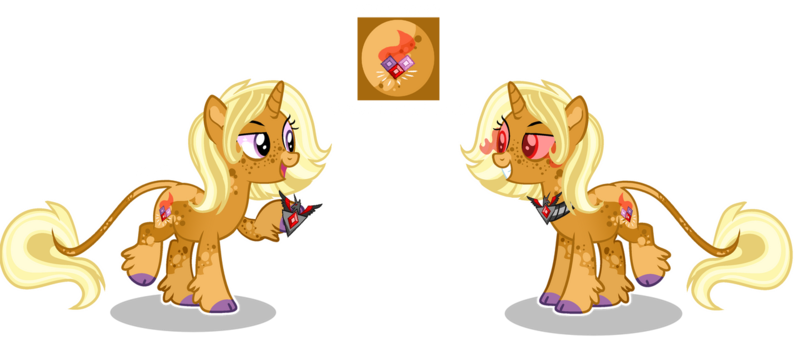 Size: 1280x548 | Tagged: safe, artist:pegasski, artist:star-gaze-pony, derpibooru import, editor:star-gaze-pony, oc, oc:firecracker, pony, unicorn, alicorn amulet, cloven hooves, horn, image, leonine tail, next generation, offspring, parent:prince blueblood, parent:trixie, parents:bluetrix, png, simple background, solo, sombra eyes, tail, transparent background, unicorn oc