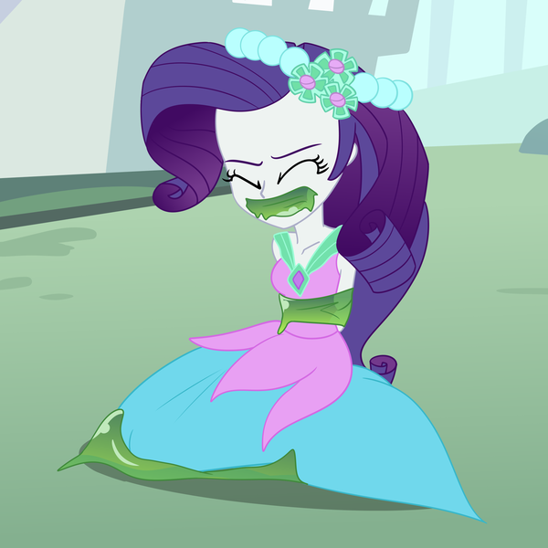 Size: 2000x2000 | Tagged: safe, artist:nie-martw-sie-o-mnie, derpibooru import, rarity, human, a canterlot wedding, equestria girls, bondage, bound and gagged, bridesmaid, bridesmaid dress, bridesmaid rarity, changeling slime, clothes, dress, eyes closed, g4, gag, gown, image, kneeling, png, slime, slime gag