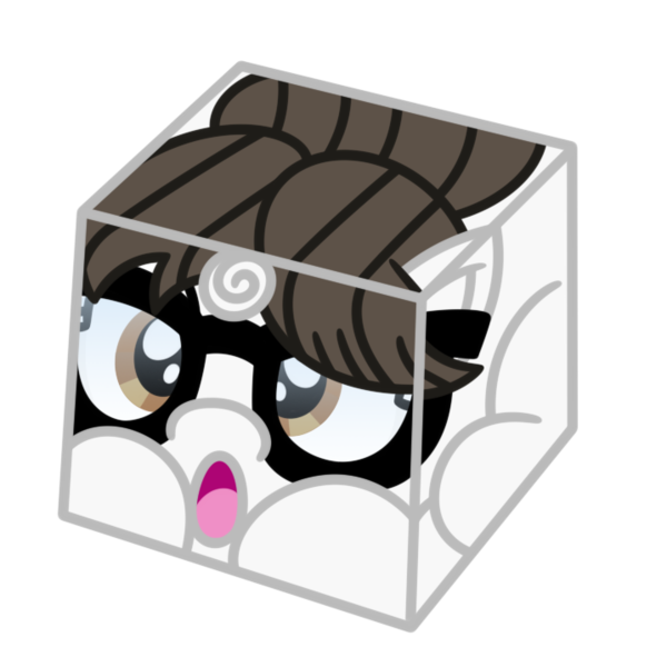 Size: 718x718 | Tagged: safe, artist:pony4koma, derpibooru import, raven, ponified, object pony, original species, pony, unicorn, :o, background pony, bangs, cube, female, front view, g4, glasses, hair bun, horn, image, magic, mare, necktie, open mouth, png, secretary, side view, simple background, sketch, solo, transformation, transparent background