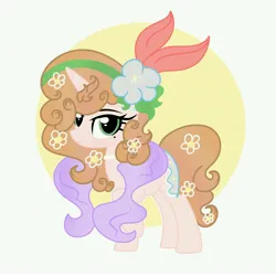 Size: 6890x6890 | Tagged: safe, artist:riofluttershy, derpibooru import, oc, oc:lily annie, unofficial characters only, pony, unicorn, feather, feather boa, female, flower, flower in hair, flower in tail, green eyes, horn, image, jewelry, jpeg, mare, necklace, pearl necklace, solo, tail, unicorn oc