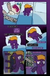 Size: 1920x2948 | Tagged: safe, artist:alexdti, derpibooru import, oc, oc:purple creativity, oc:star logic, pegasus, pony, unicorn, comic:quest for friendship retold, horn, image, jpeg, sleeping, snoring