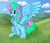 Size: 2500x2160 | Tagged: safe, alternate version, artist:callichrome, derpibooru import, oc, unofficial characters only, pegasus, pony, chest fluff, coat markings, dappled, female, grass, grassy hills, image, looking at you, outdoors, pegasus oc, png, smiling, smiling at you, solo, spread wings, waving, waving at you, wings