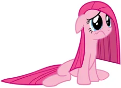 Size: 735x532 | Tagged: safe, artist:afishonlegs, derpibooru import, pinkie pie, earth pony, pony, female, image, jpeg, pinkamena diane pie, sad, simple background, solo, white background