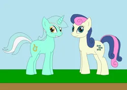 Size: 1225x874 | Tagged: safe, artist:marybethemberjoy49-1, derpibooru import, bon bon, lyra heartstrings, sweetie drops, earth pony, unicorn, female, g4, horn, image, lesbian, lyrabon, png, shipping