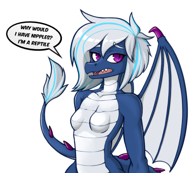 Size: 3344x3000 | Tagged: safe, artist:wild-thunder06, derpibooru import, oc, oc:snowy smarty, unofficial characters only, anthro, dragon, dragon oc, dragon wings, dragoness, eyebrows, female, image, non-pony oc, png, simple background, solo, transparent background, wings