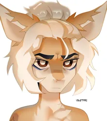 Size: 1500x1700 | Tagged: safe, artist:zlatavector, derpibooru import, oc, oc:kenji, unofficial characters only, anthro, pegasus, bust, chest fluff, commission, ear fluff, image, looking at you, male, png, simple background, solo, white background, white pupils