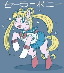 Size: 500x571 | Tagged: source needed, safe, artist:hezaa, derpibooru import, ponified, earth pony, pony, anime, crossover, image, pigtails, png, sailor moon (series), solo
