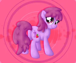 Size: 3195x2652 | Tagged: safe, artist:background basset, derpibooru import, berry punch, berryshine, earth pony, pony, abstract background, image, looking at you, looking back, looking back at you, png, solo