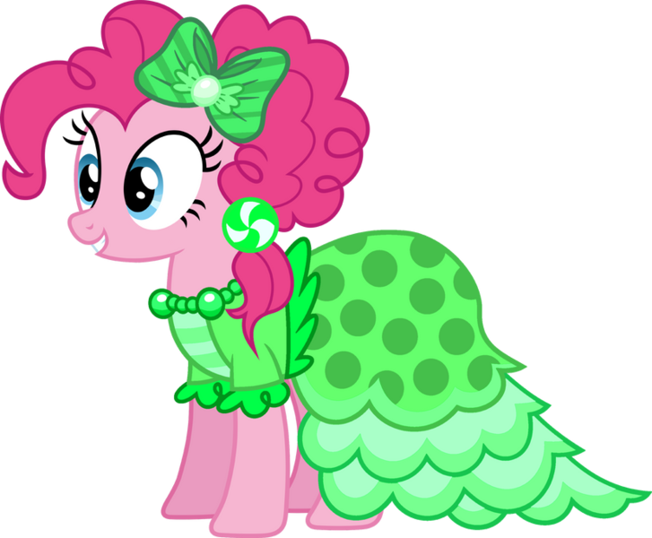 Size: 828x683 | Tagged: safe, artist:lizzmcclin, derpibooru import, pinkie pie, earth pony, pony, female, g4, green dress, holiday, image, png, saint patrick's day, simple background, solo, transparent background