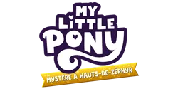 Size: 700x350 | Tagged: safe, derpibooru import, official, g5, 2d, crown, french, game, heart, horseshoes, image, jewelry, logo, my little pony: a zephyr heights mystery, no pony, png, regalia, simple background, transparent background, video game