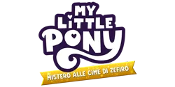 Size: 700x350 | Tagged: safe, derpibooru import, official, g5, 2d, crown, game, heart, horseshoes, image, italian, jewelry, logo, my little pony: a zephyr heights mystery, no pony, png, regalia, simple background, transparent background, video game