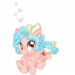 Size: 1536x1536 | Tagged: safe, alternate version, artist:youssoupoff, derpibooru import, cozy glow, pegasus, pony, chest fluff, doodle, female, filly, floating heart, foal, folded wings, freckles, g4, heart, image, jpeg, lying down, prone, simple background, smiling, solo, tail, white background, wings