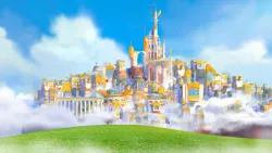Size: 3840x2160 | Tagged: safe, derpibooru import, official, g5, 2d, 3d, background, castle, cloud, game, grass, image, jpeg, my little pony: a zephyr heights mystery, no pony, sky, video game, zephyr heights
