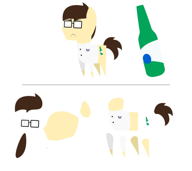 Size: 4882x4350 | Tagged: safe, artist:estories, derpibooru import, ponified, earth pony, pony, absurd resolution, alcohol, angry video game nerd, beer, beer bottle, bottle, drink, glasses, image, male, png, pointy ponies, simple background, solo, stallion, transparent background