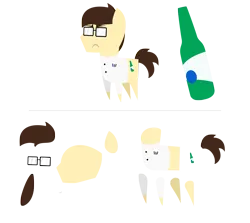 Size: 4882x4350 | Tagged: safe, artist:estories, derpibooru import, ponified, earth pony, pony, absurd resolution, alcohol, angry video game nerd, beer, beer bottle, bottle, drink, glasses, image, male, png, pointy ponies, simple background, solo, stallion, transparent background