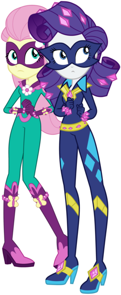 Size: 1644x4000 | Tagged: safe, artist:octosquish7260, derpibooru import, fluttershy, radiance, rarity, saddle rager, human, equestria girls, movie magic, spoiler:eqg specials, female, g4, image, png, power ponies, simple background, transparent background, vector