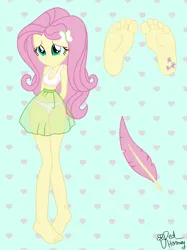 Size: 2048x2732 | Tagged: safe, artist:redhorney, derpibooru import, fluttershy, human, equestria girls, cutie mark on human, feather, feet, female, fetish, foot fetish, foot focus, g4, image, png, solo