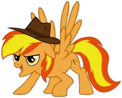 Size: 734x590 | Tagged: safe, artist:noi kincade, derpibooru import, oc, oc:firey ratchet, pegasus, pony, fedora, g4, hat, image, male, png, simple background, solo, transparent background, wings