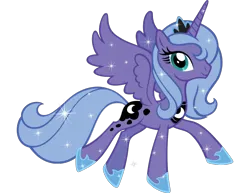 Size: 2048x1583 | Tagged: safe, derpibooru import, official, princess luna, alicorn, pony, female, g4, hoof shoes, horn, image, jewelry, looking at you, mare, peytral, png, princess shoes, s1 luna, simple background, solo, sparkles, spread wings, stock vector, tiara, transparent background, wings, zazzle