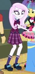 Size: 363x766 | Tagged: safe, derpibooru import, screencap, fleur-de-lis, equestria girls, friendship games, bowtie, clothes, crystal prep academy, crystal prep academy uniform, g4, image, png, sad, school uniform, shoes, skirt, socks