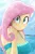 Size: 1970x3000 | Tagged: safe, artist:theretroart88, derpibooru import, fluttershy, equestria girls, breasts, busty fluttershy, cleavage, female, g4, hair twirl, image, looking at you, ocean, png, solo, water, watermark
