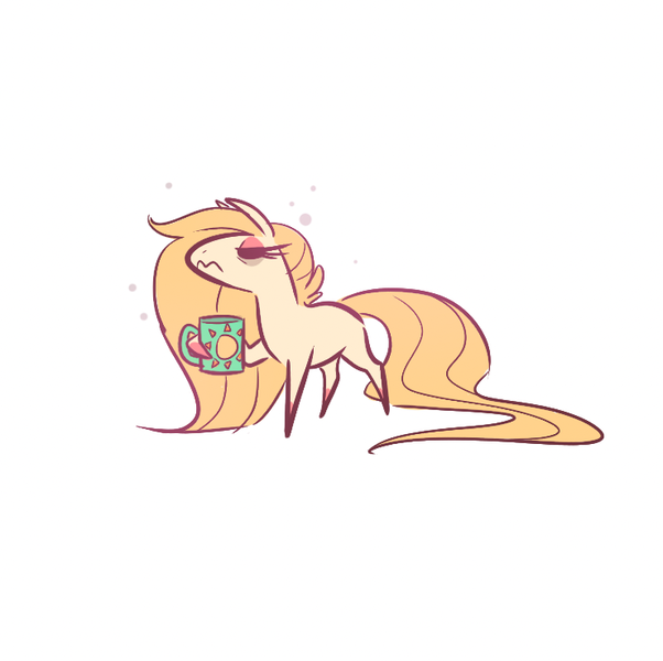 Size: 740x737 | Tagged: safe, artist:probablyfakeblonde, derpibooru import, oc, unofficial characters only, earth pony, pony, bags under eyes, coffee mug, eyes closed, frown, hoof hold, image, morning ponies, mug, png, pointy ponies, ponysona, solo, wavy mouth