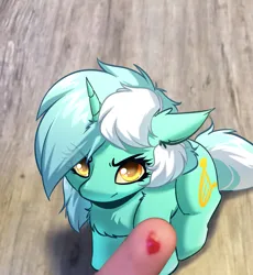 Size: 2915x3162 | Tagged: safe, artist:witchtaunter, derpibooru import, lyra heartstrings, pony, unicorn, angry, blood, finger, glare, hand, horn, image, l.u.l.s., meme, png, ponified animal photo, ponified meme
