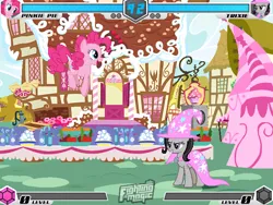 Size: 636x478 | Tagged: safe, artist:fimroots, derpibooru import, octavia melody, pinkie pie, trixie, fighting is magic, 2d, fan game, fighting is magic suchromium, g4, game screencap, image, palette swap, png, recolor, sugarcube corner