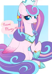 Size: 636x900 | Tagged: safe, artist:snow angel, derpibooru import, princess flurry heart, alicorn, pony, female, image, looking at you, older, older flurry heart, png, solo, tongue out