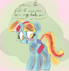 Size: 320x331 | Tagged: safe, ponerpics import, oc, oc:terri softmare, unofficial characters only, unicorn, aggie.io, image, png, solo, speech bubble