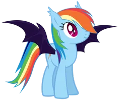 Size: 1280x1024 | Tagged: safe, artist:eisluk, derpibooru import, rainbow dash, bat pony, pony, bat ears, bat eyes, bat ponified, bat wings, cute, dashabetes, female, g4, image, mare, png, race swap, smiling, solo, solo female, vector, wings