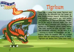 Size: 3014x2102 | Tagged: safe, artist:aleximusprime, derpibooru import, oc, oc:tigrinum the dragon, unofficial characters only, dragon, eastern dragon, fanfic:my little sister is a dragon, antlers, biography, dragon oc, facial hair, image, long dragon, male, moustache, non-pony oc, png, story included, whiskers