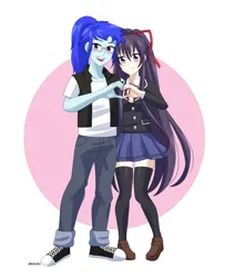 Size: 3250x4000 | Tagged: safe, artist:riouku, derpibooru import, oc, oc:bloomie jim, human, equestria girls, anime, commission, cute, date a live, g4, heart hands, image, looking at you, png, tohka yatogami