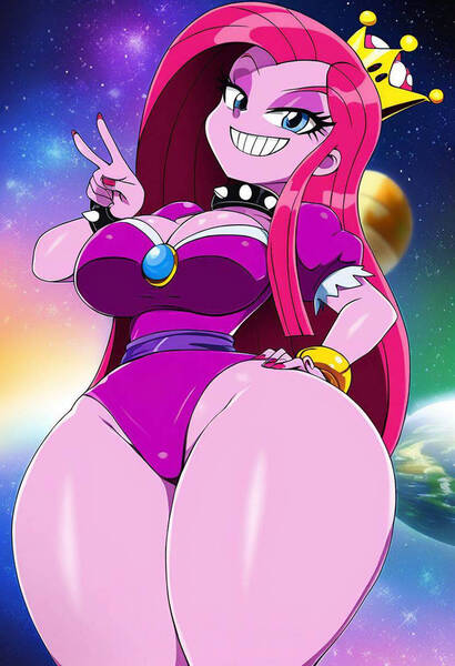 Size: 739x1081 | Tagged: questionable, ai content, prompter:pinkamenausuario, pinkie pie, equestria girls, female, giantess, image, jpeg, macro, pinkamena diane pie