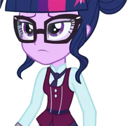 Size: 2567x2520 | Tagged: safe, derpibooru import, edit, edited screencap, editor:homersimpson1983, screencap, sci-twi, twilight sparkle, human, equestria girls, friendship games, background removed, clothes, crystal prep academy uniform, female, g4, glasses, image, not a vector, png, school uniform, solo