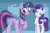 Size: 3000x2000 | Tagged: suggestive, alternate version, artist:t72b, derpibooru import, rarity, twilight sparkle, pony, unicorn, the ticket master, blushing, butt, clothes, dock, dress, duo, duo female, embarrassed, eyes closed, female, gritted teeth, horn, image, lewd, looking back, mare, panties, plot, png, raised hoof, saddle, smiling, tack, tail, teeth, twibutt, underwear, unicorn twilight, we don't normally wear clothes