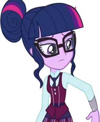 Size: 809x988 | Tagged: safe, derpibooru import, edit, edited screencap, editor:homersimpson1983, screencap, sci-twi, twilight sparkle, human, equestria girls, friendship games, background removed, clothes, crystal prep academy uniform, female, g4, glasses, image, not a vector, png, school uniform, solo