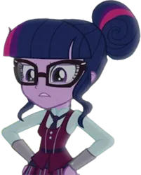 Size: 801x998 | Tagged: safe, derpibooru import, edit, edited screencap, editor:homersimpson1983, screencap, sci-twi, twilight sparkle, human, pony, equestria girls, friendship games, background pony, female, g4, glasses, image, not a vector, png, solo