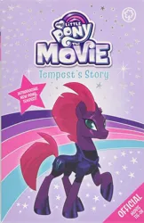 Size: 972x1500 | Tagged: dead source, safe, derpibooru import, official, tempest shadow, pony, unicorn, my little pony: the movie, book, book cover, broken horn, concave belly, cover, cute, eye scar, facial scar, female, g4, horn, image, jpeg, mare, merchandise, my little pony logo, official book, orchard books, pretty pretty tempest, raised hoof, scar, slender, smiling, solo, tempest's story, tempestbetes, text, thin, when she smiles