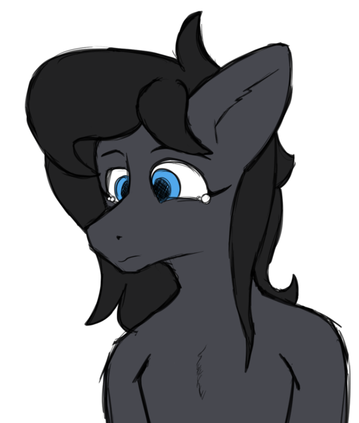 Size: 1244x1464 | Tagged: safe, artist:eklipsethepony, derpibooru import, oc, oc:eklipse, unofficial characters only, pegasus, semi-anthro, birthday, chest fluff, crying, depression, human shoulders, image, pegasus oc, png, sad, simple background, solo, transparent background, wings